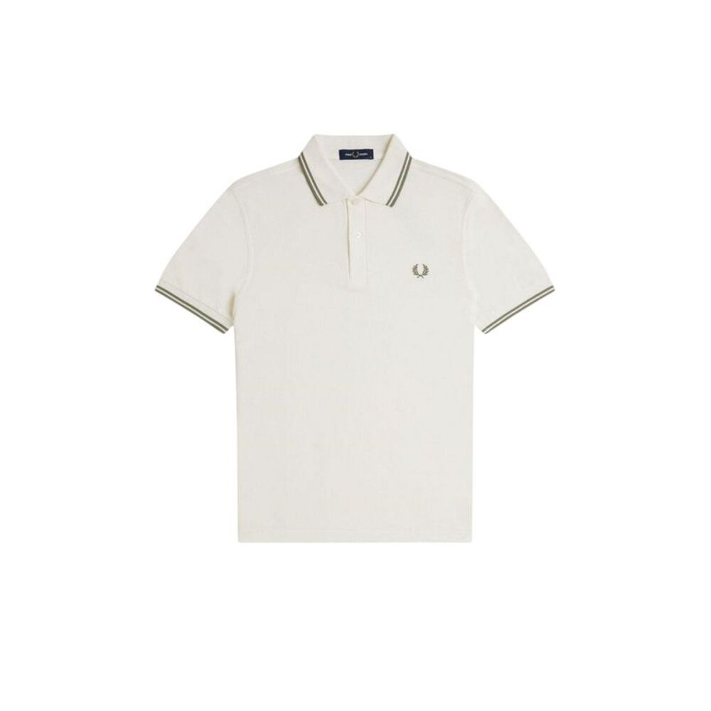 Fred Perry Mens Twin Tip Polo Shirt / Light Ecru